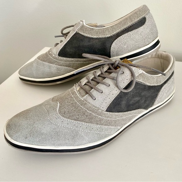 Steve Madden Other - Steve Madden Men’s Gray Black Suede Oxford Shoes